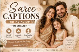 150+ Saree Captions for Instagram in English | Quotes, Attitude & Emoji Captions