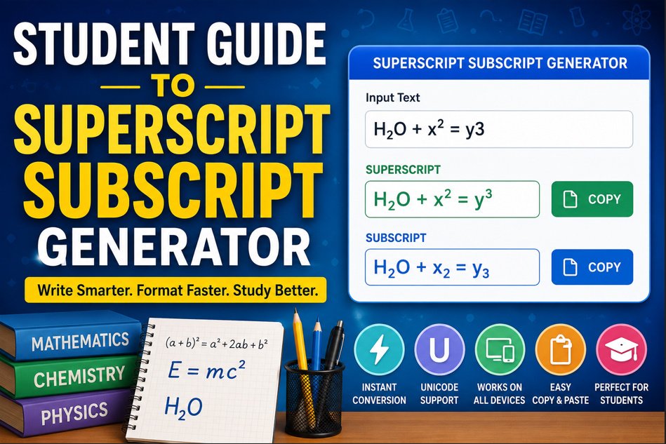Student Guide to Superscript Subscript Generator