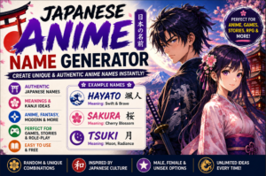 Japanese Anime Name Generator | Unique Anime Name Ideas