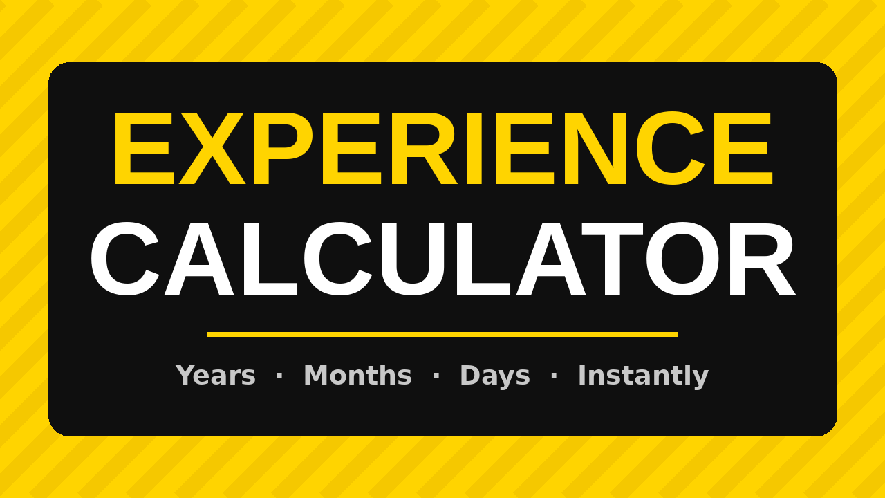 Experience calculator